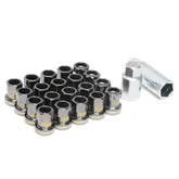 Project Kics Lug Nut & Lock Set R26 12x1.25 20PC Black Chrome 32875